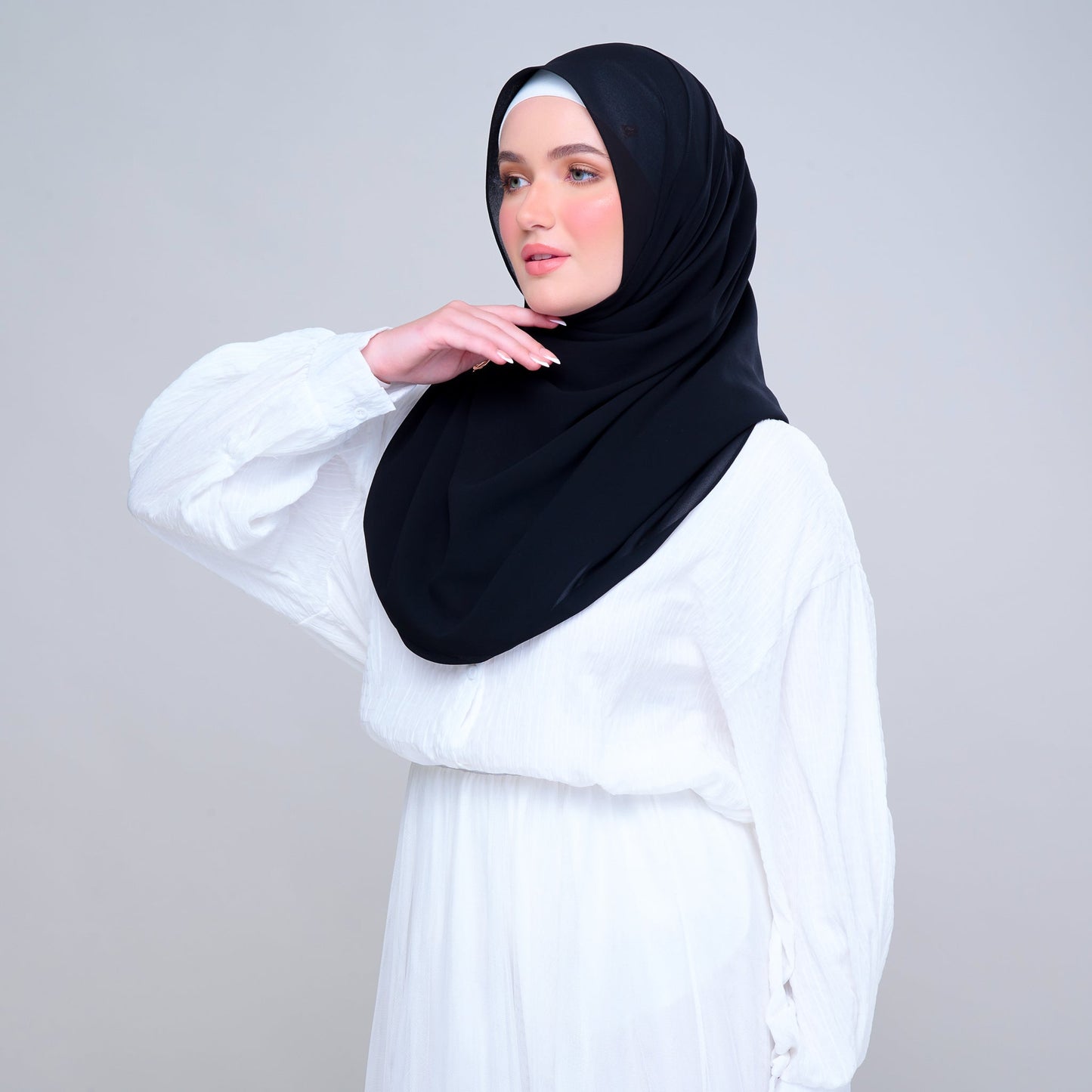 Basic Tag & Go | Heavy Chiffon in Black