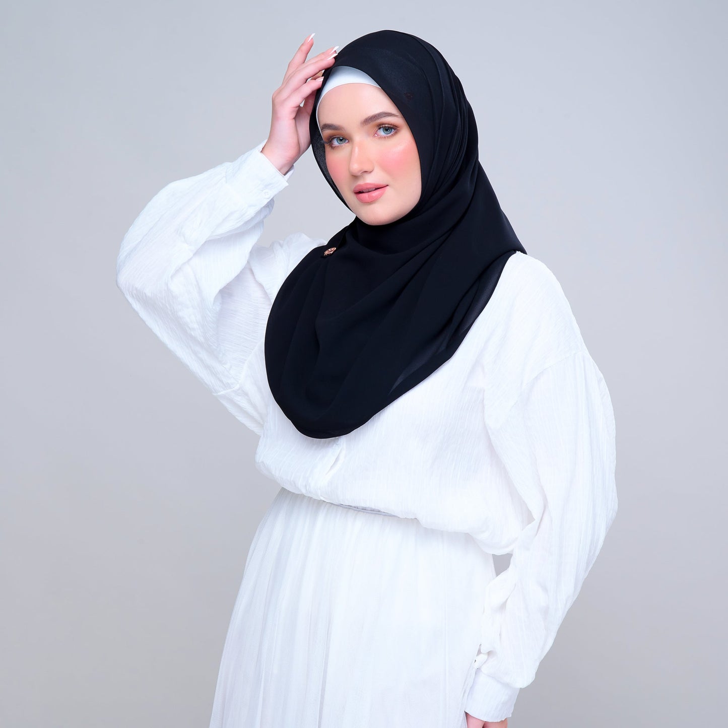 Basic Tag & Go | Heavy Chiffon in Black