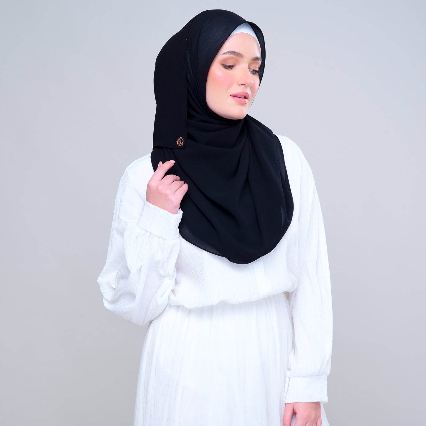 Basic Tag & Go | Heavy Chiffon in Black