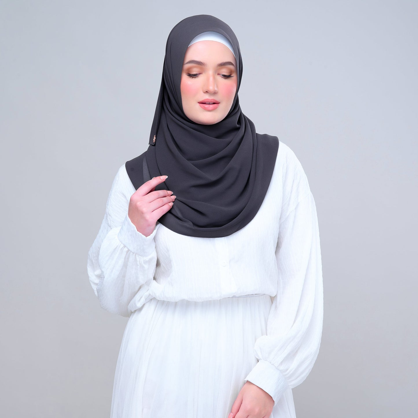 Basic Tag & Go | Heavy Chiffon in Dark Grey