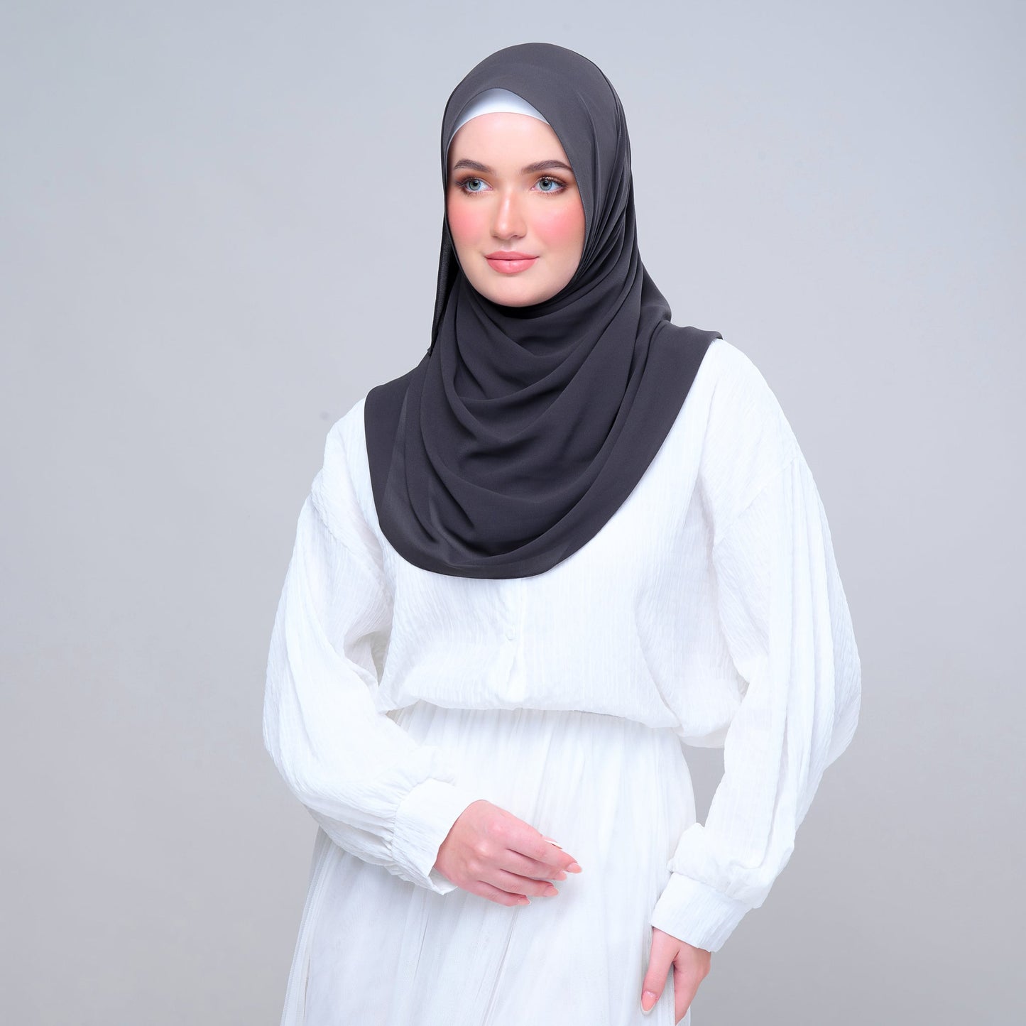 Basic Tag & Go | Heavy Chiffon in Dark Grey