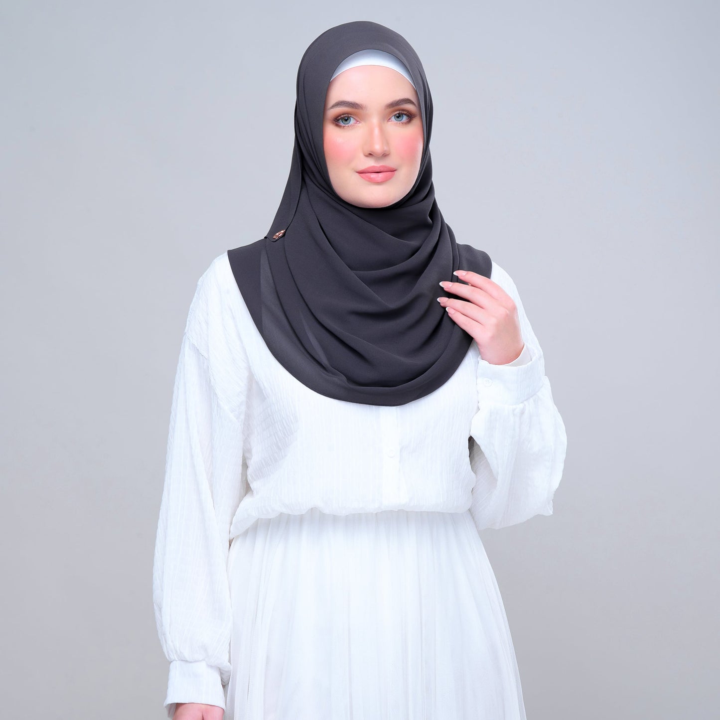 Basic Tag & Go | Heavy Chiffon in Dark Grey