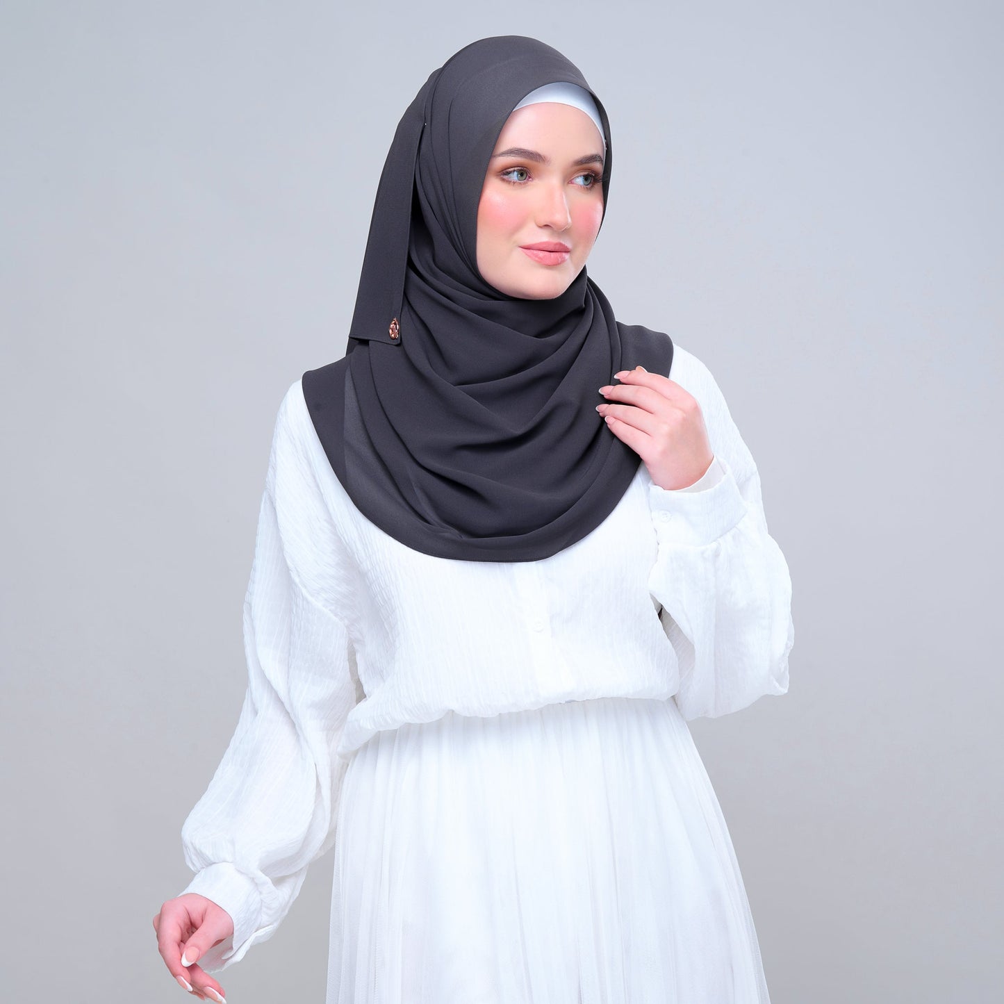 Basic Tag & Go | Heavy Chiffon in Dark Grey