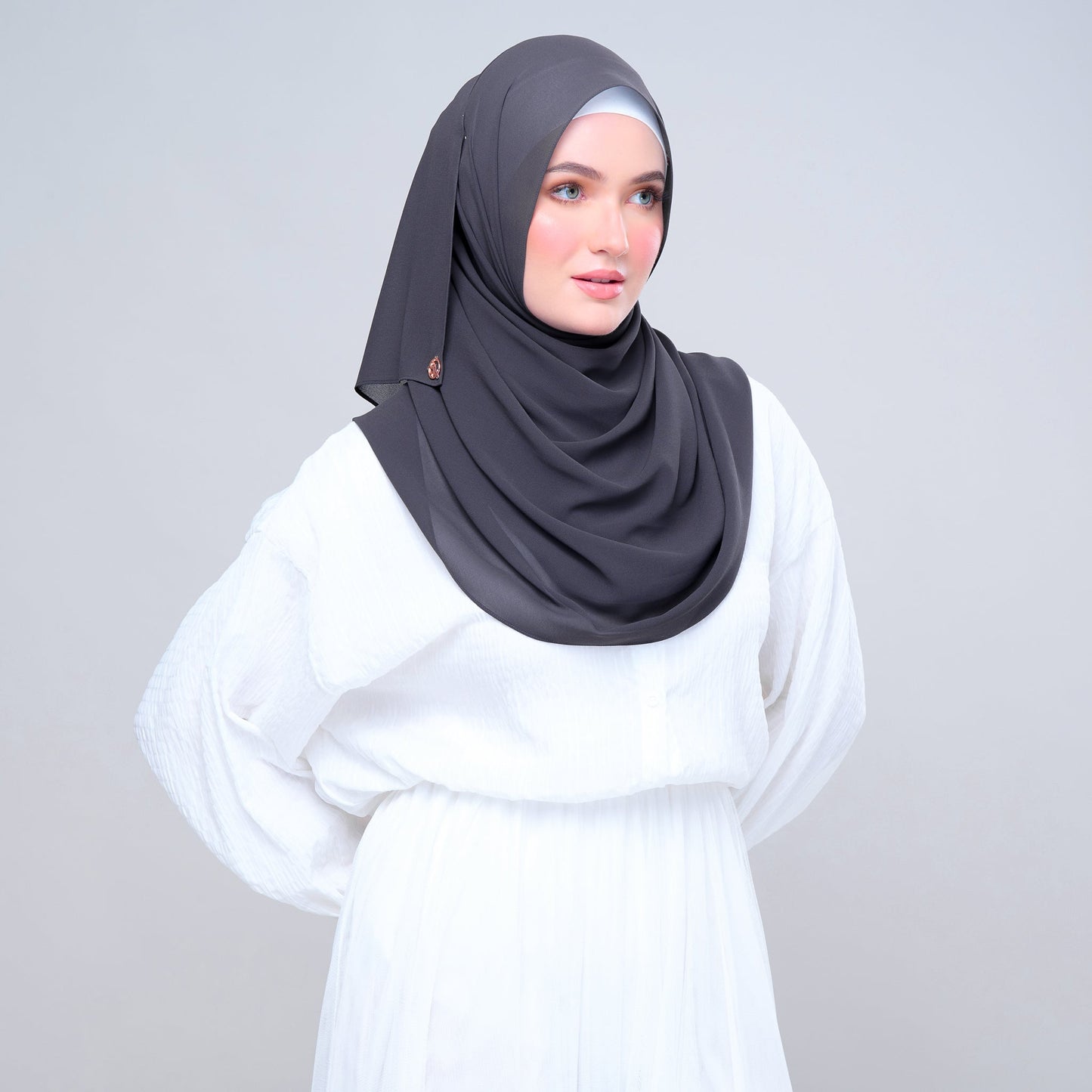 Basic Tag & Go | Heavy Chiffon in Dark Grey