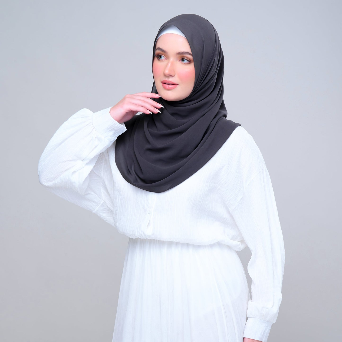 Basic Tag & Go | Heavy Chiffon in Dark Grey