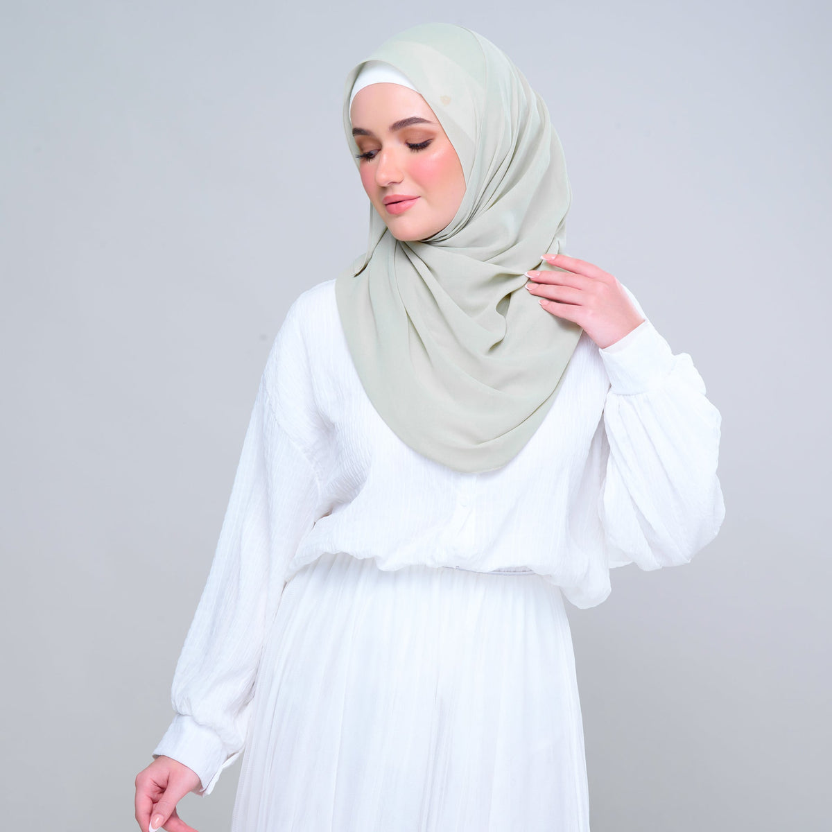 SLBasic 1.8M Shawl in Nude Lime