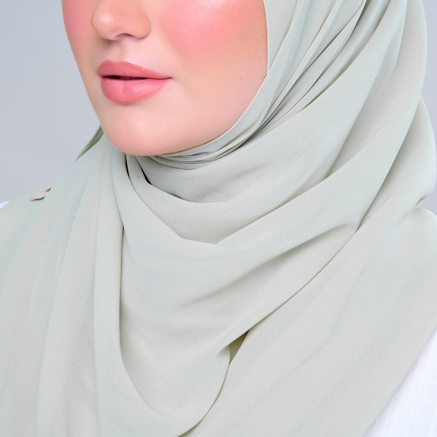 'New' Basic Tag & Go | Heavy Chiffon in Nude Lime