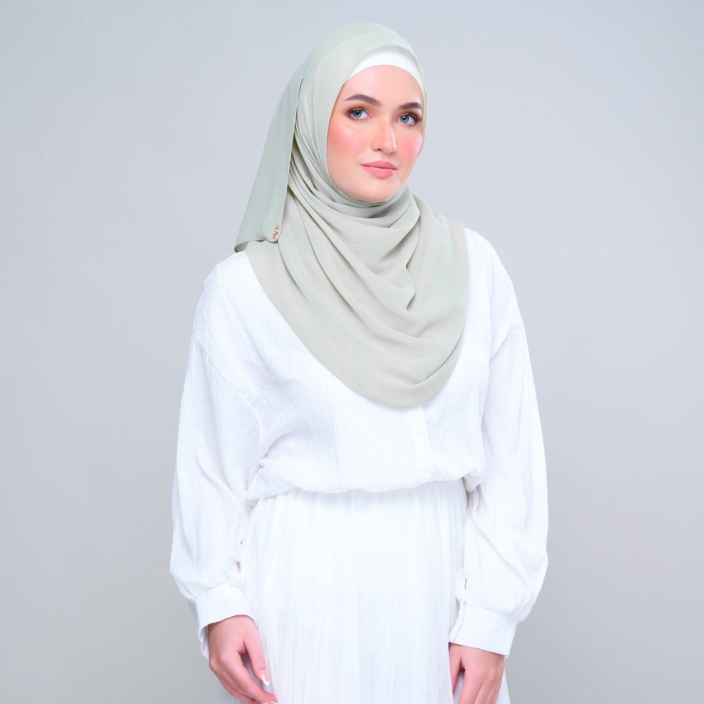 'New' Basic Tag & Go | Heavy Chiffon in Nude Lime