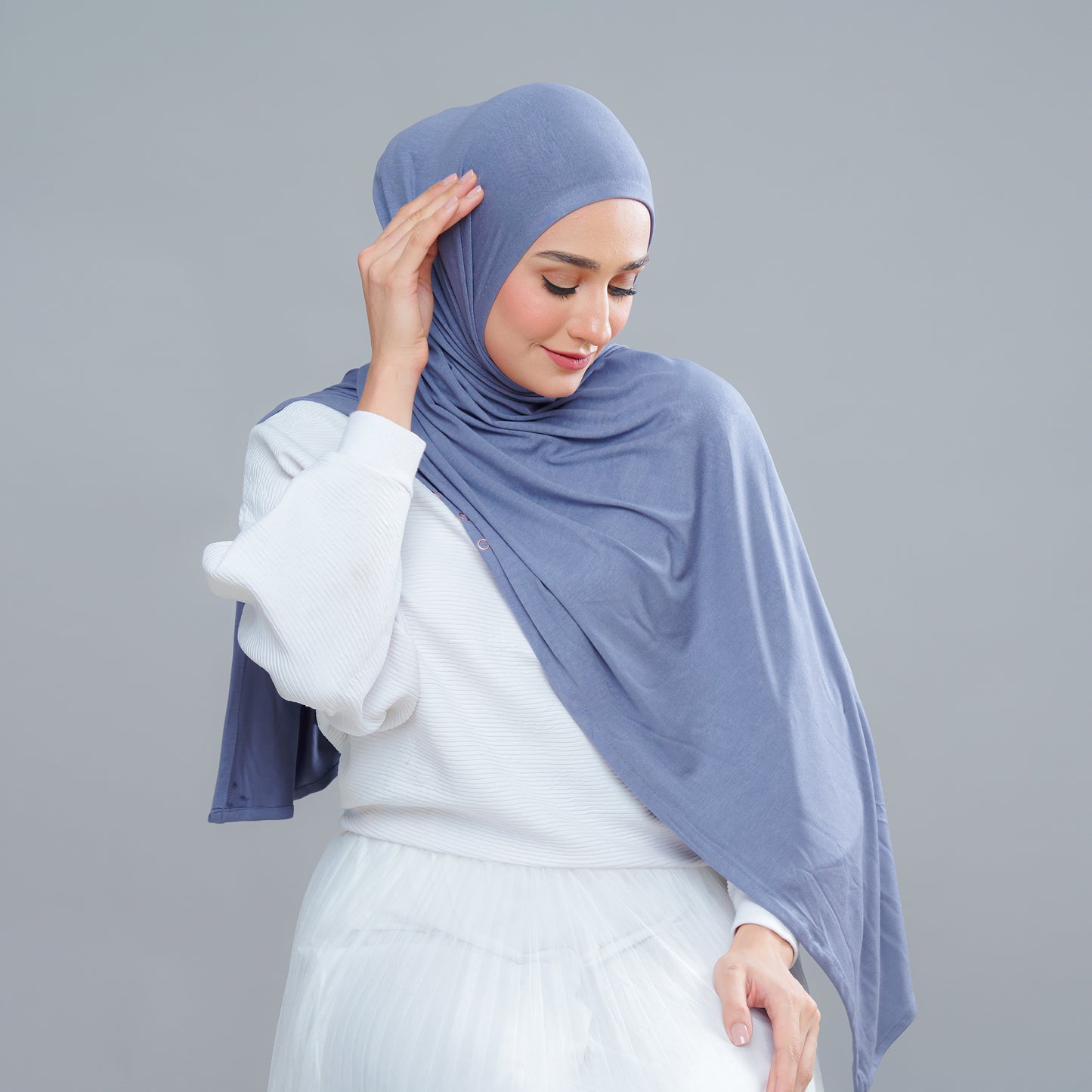 Lazy Shawl in Dusty Blue