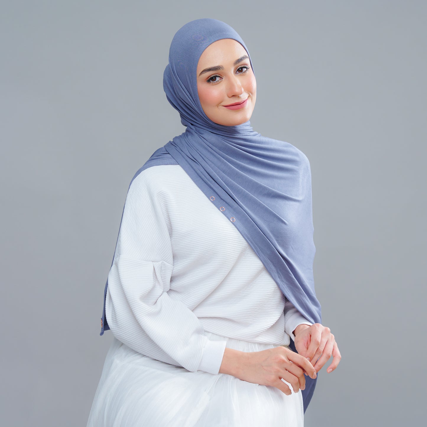 Lazy Shawl in Dusty Blue