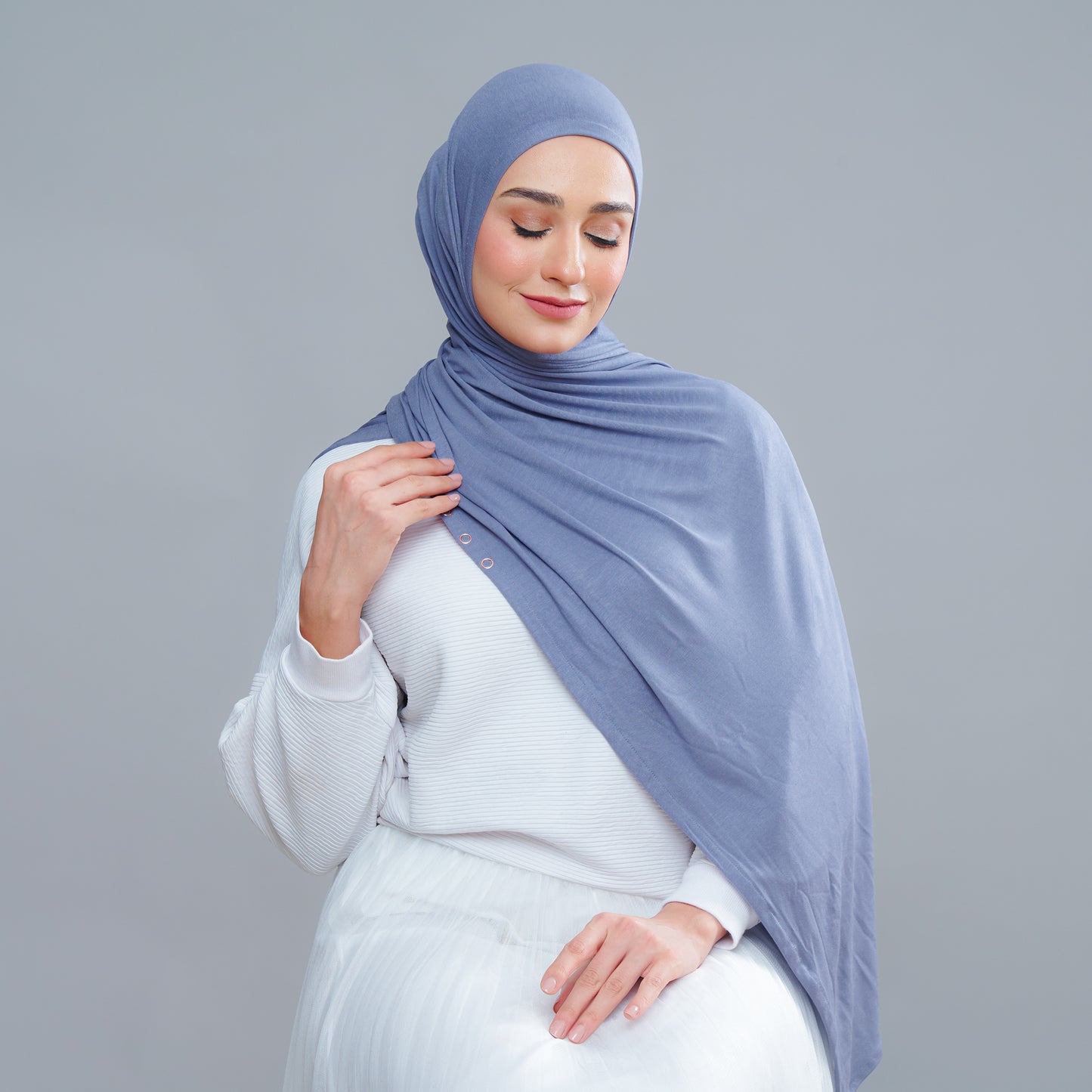 Lazy Shawl in Dusty Blue