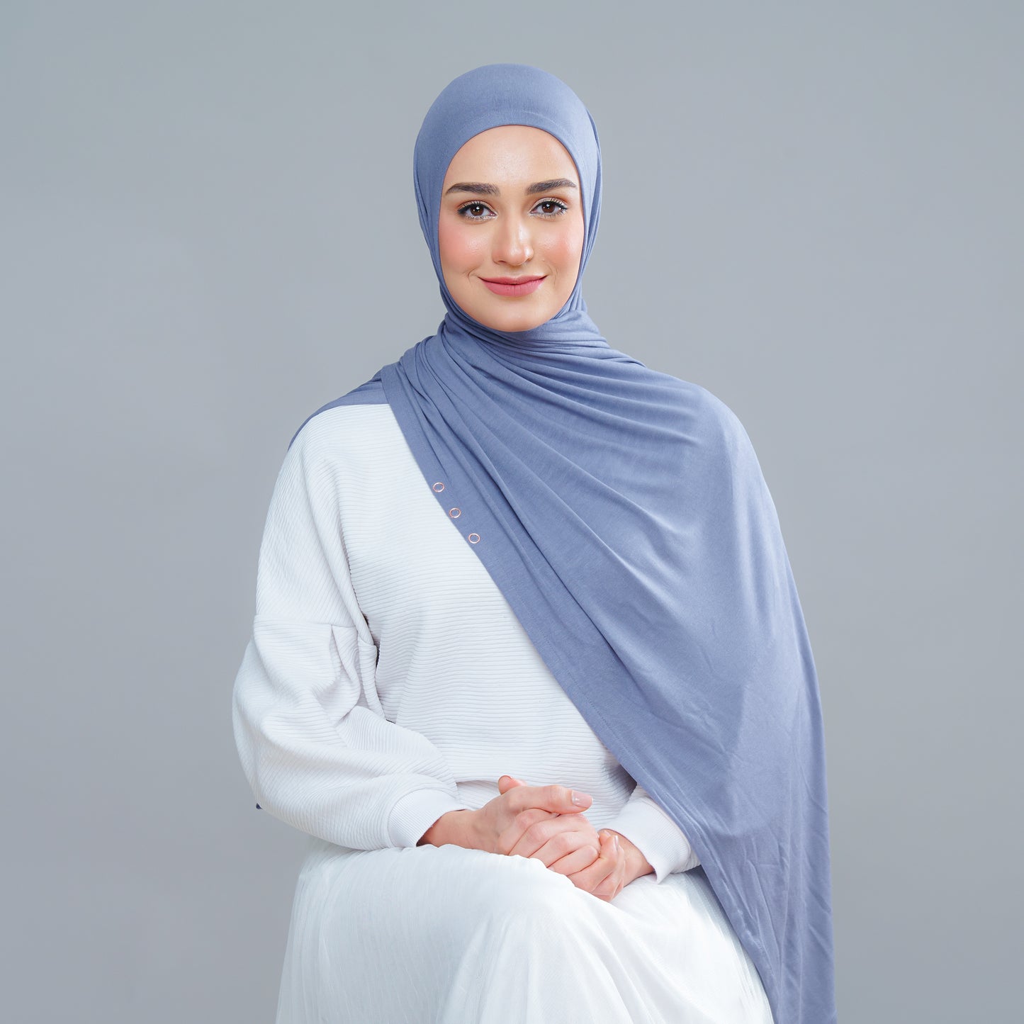 Lazy Shawl in Dusty Blue