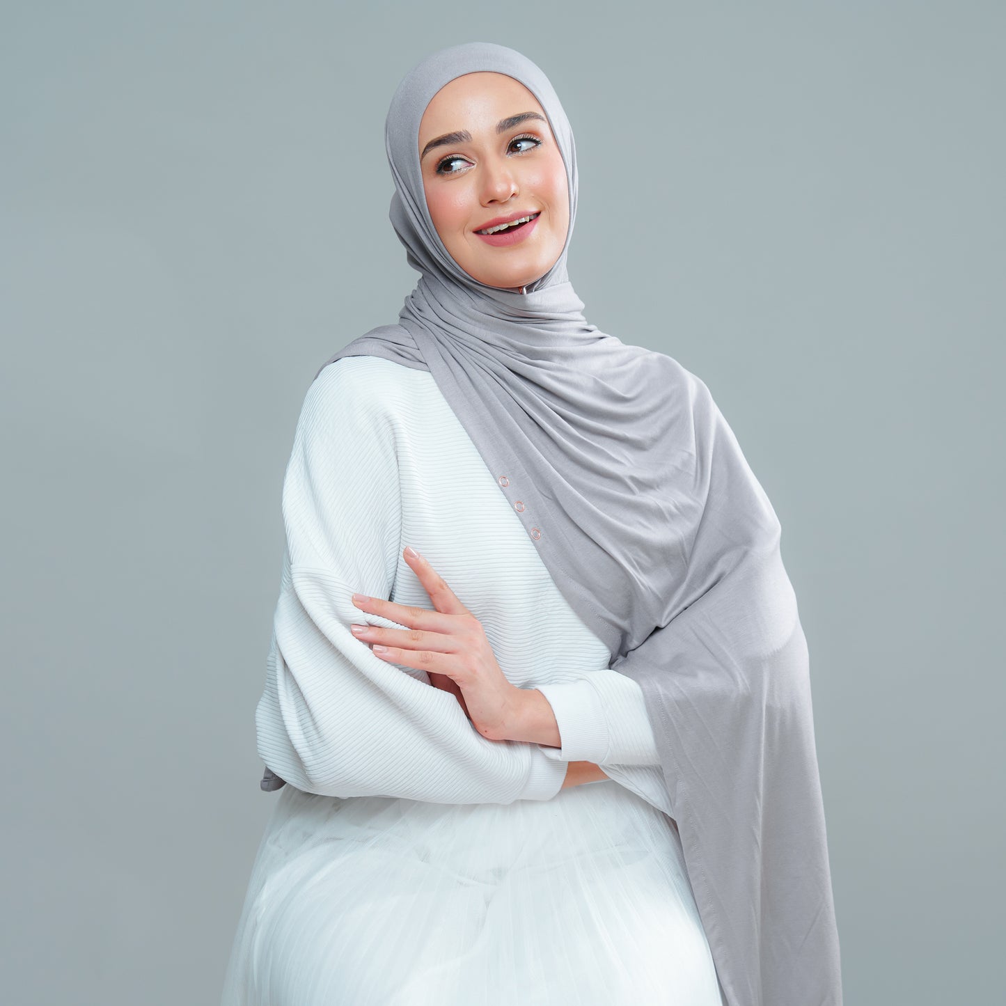 Lazy Shawl in Smokey Grey