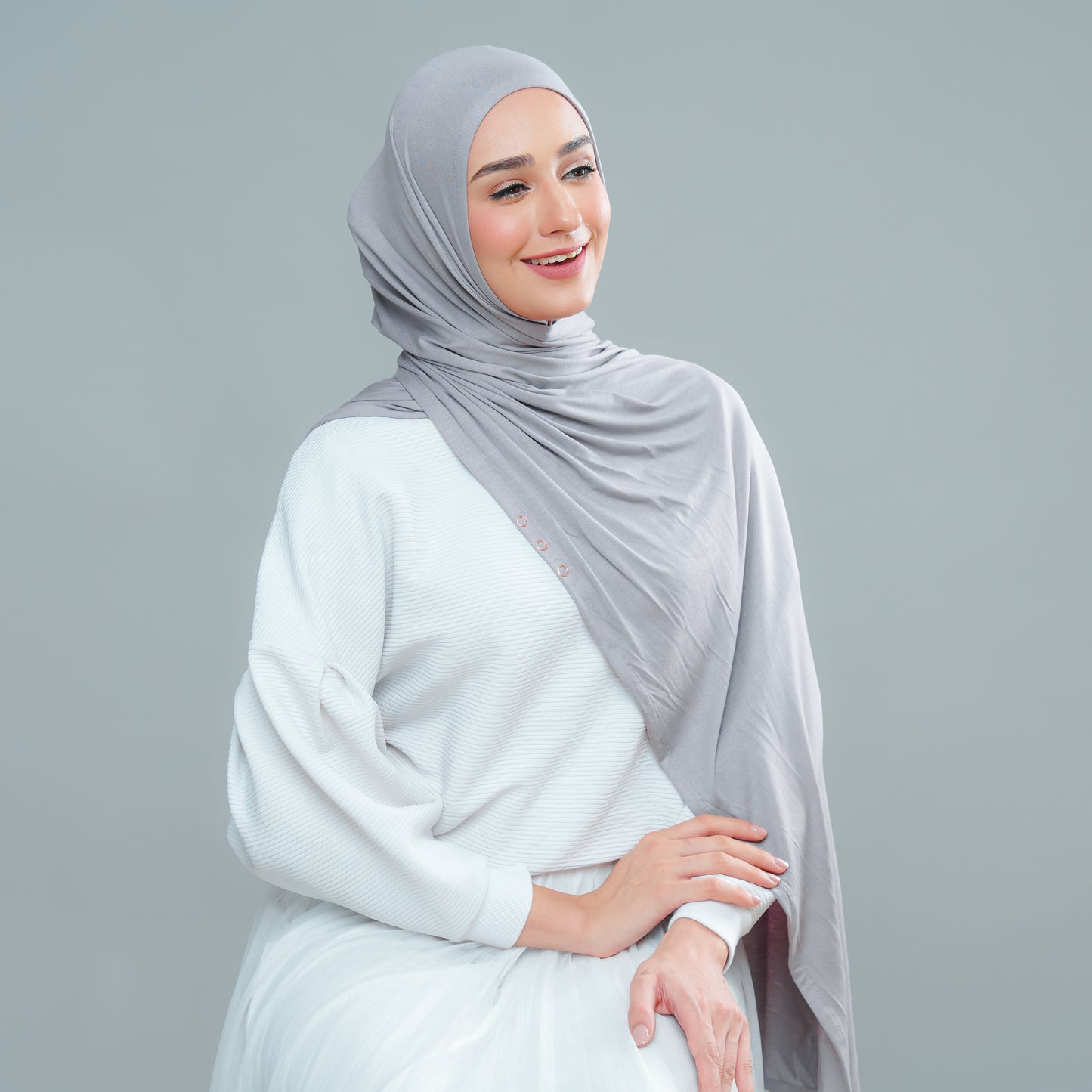 Lazy Shawl in Smokey Grey