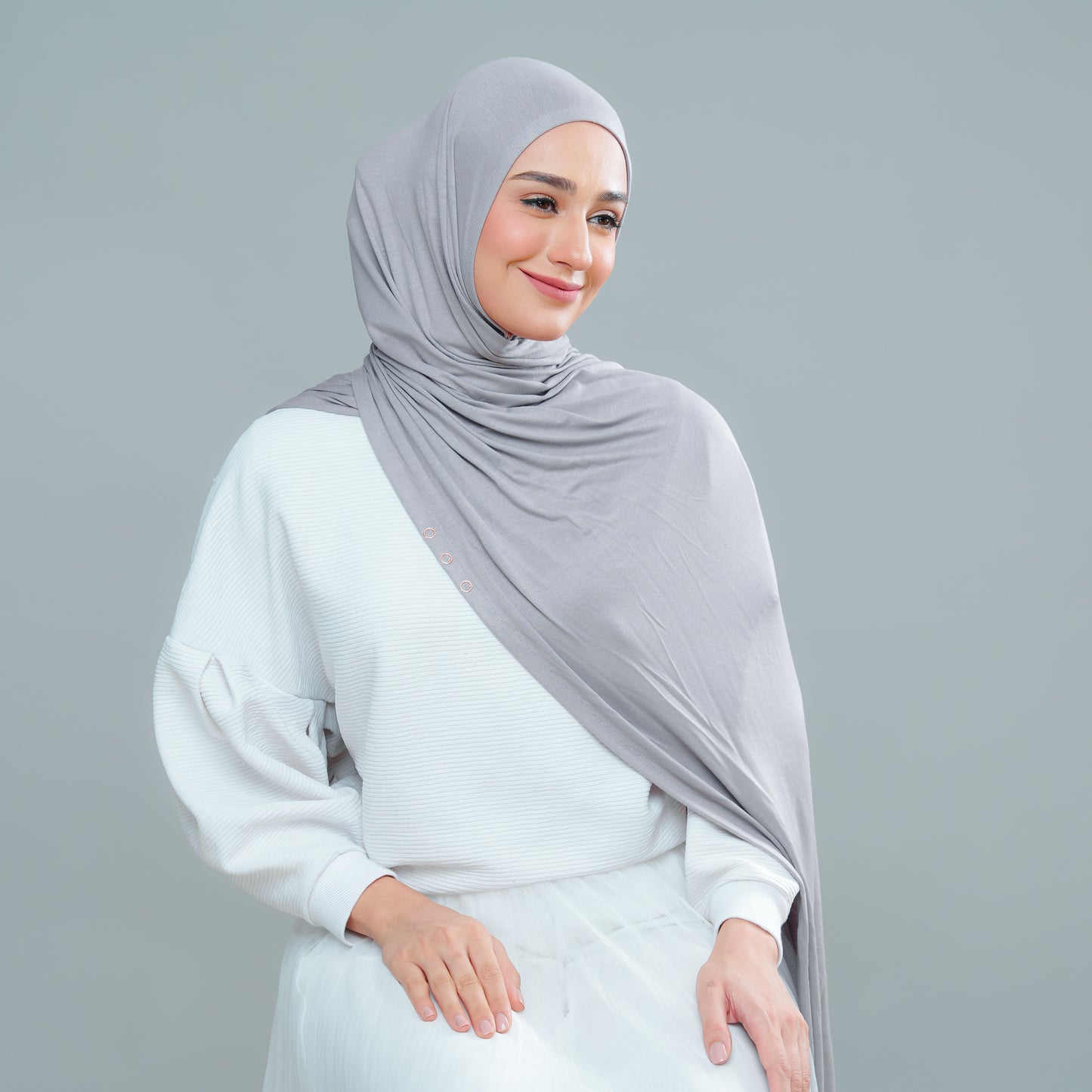 Lazy Shawl in Smokey Grey