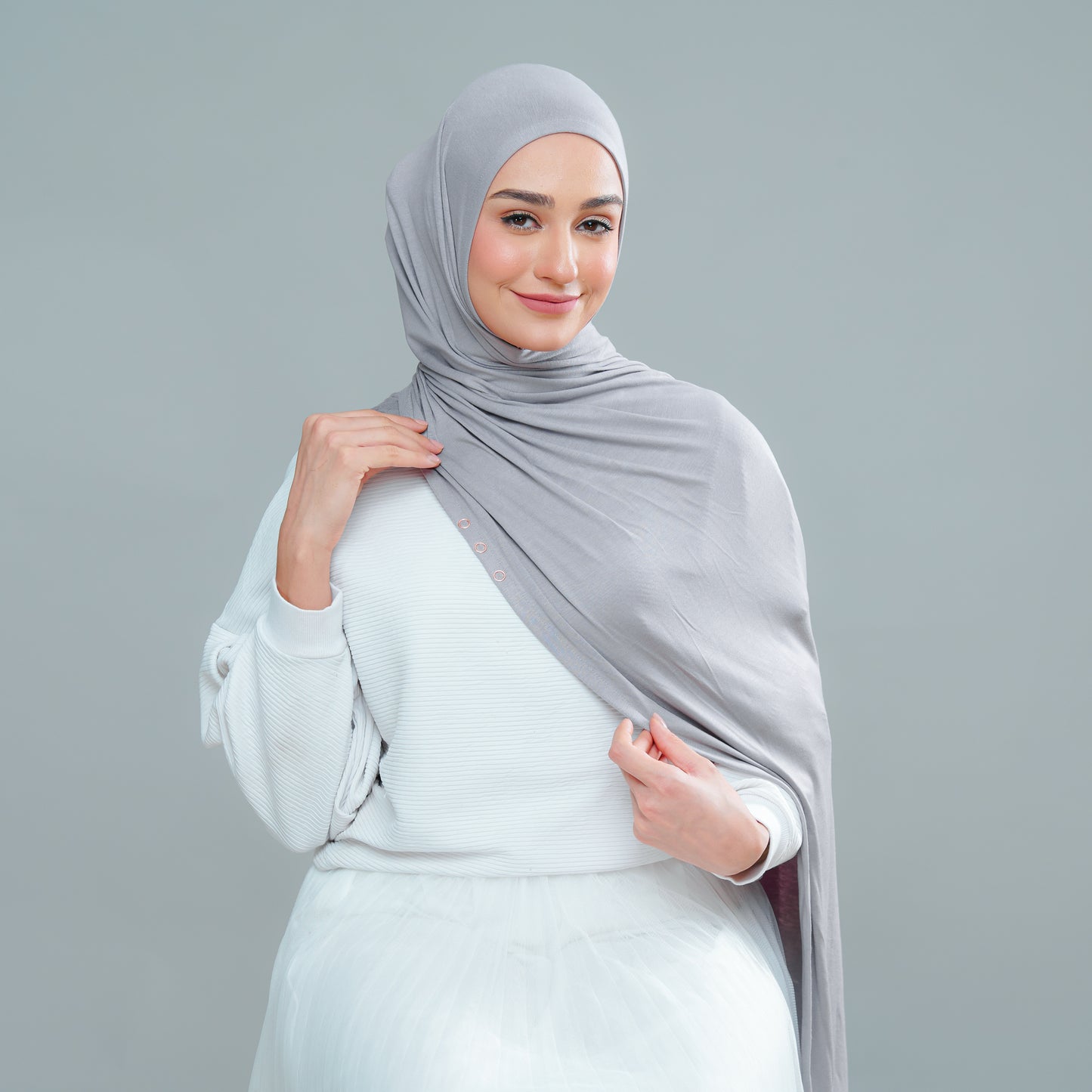 Lazy Shawl in Smokey Grey
