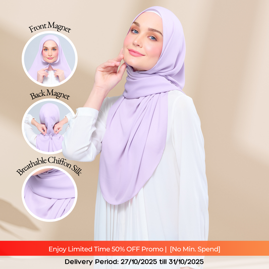 Instant Tag n' Go Shawl l Chiffon Silk 1.0 in Lilac
