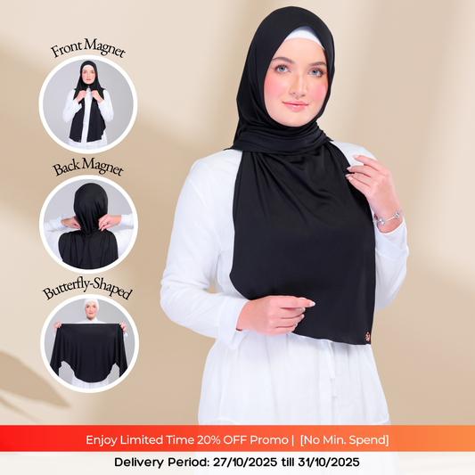 Instant Tag n' Go Butterfly | Ribbed Jersey in Black