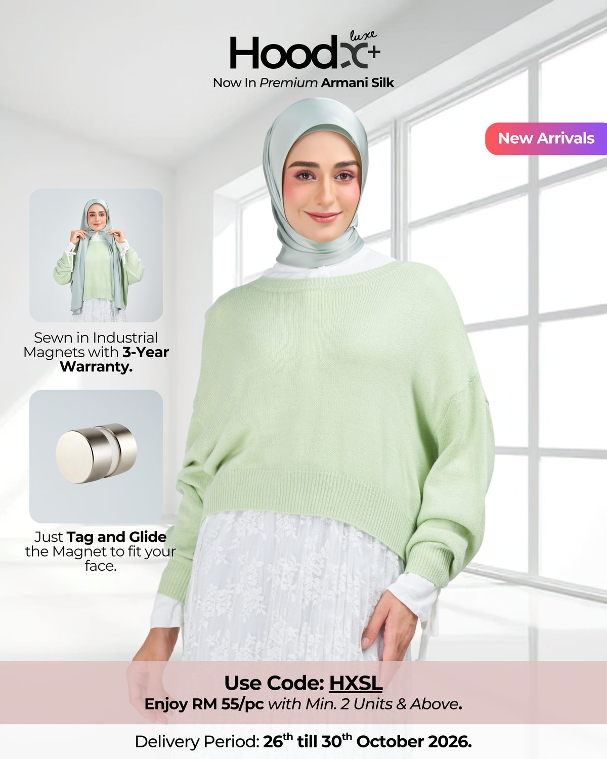 HoodX⁺Plus Luxe in Jade