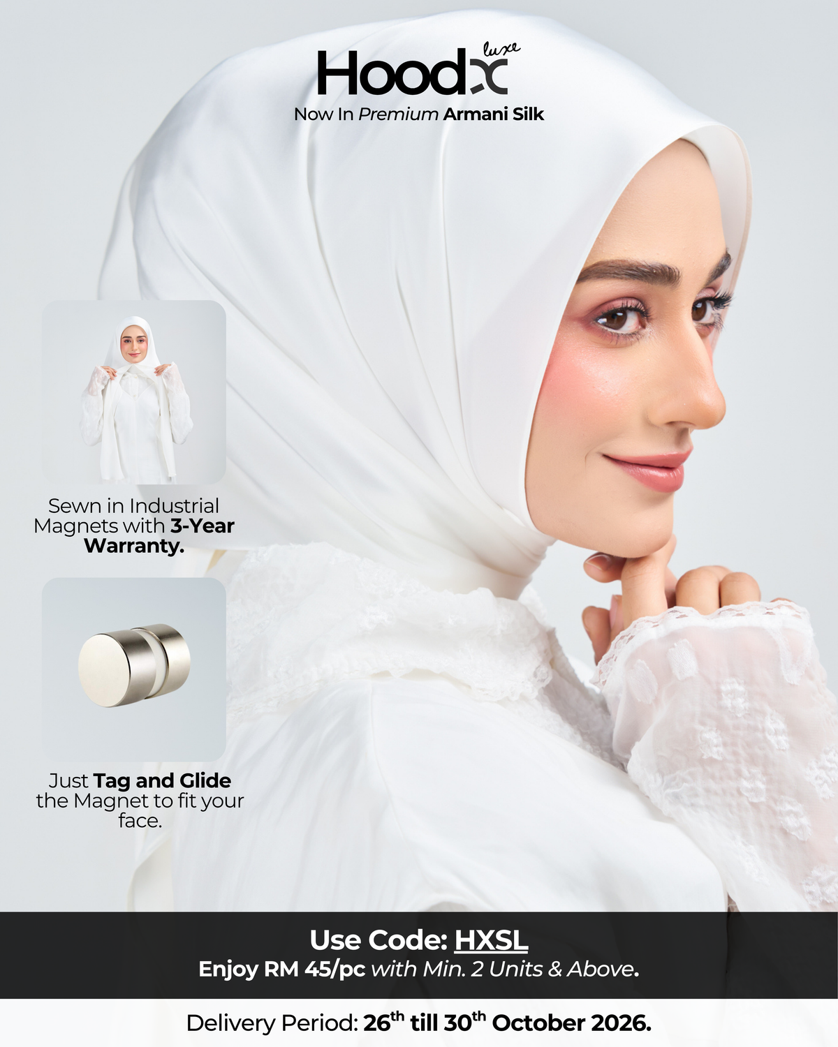 HoodX Luxe in Timeless White