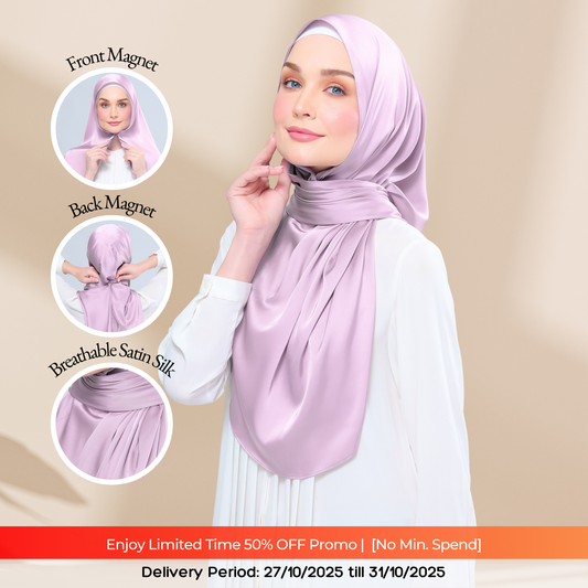 Instant Tag n' Go Shawl | Satin Silk in Light Orchid