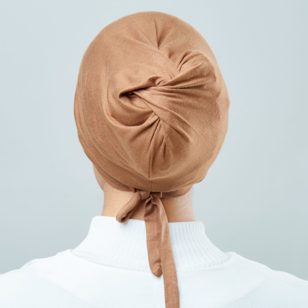 Tie-Back Viscose Snowcap in Bronze
