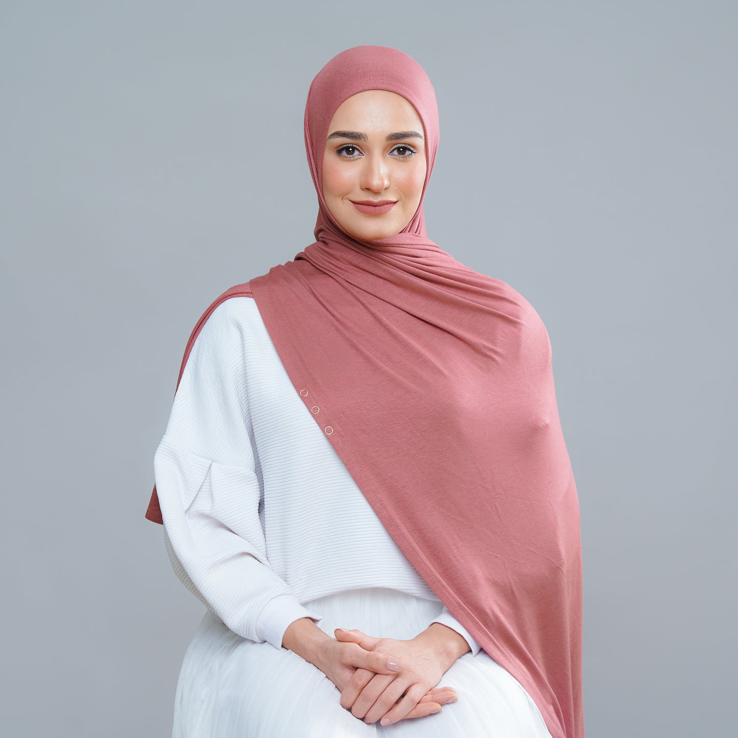 Calla Shawl in Brick Red