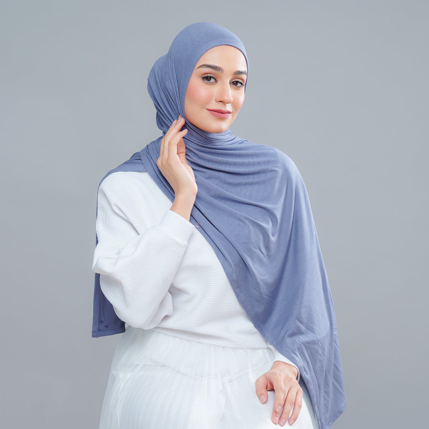 Calla Button Series in Dusty Blue