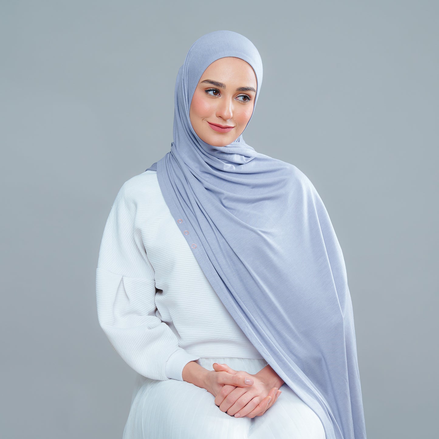 Calla Shawl in Iron Blue