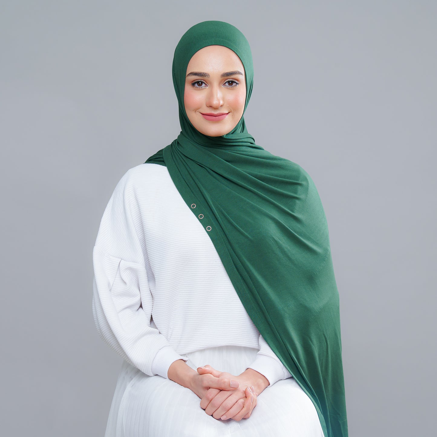 Calla Shawl in Emerald Green