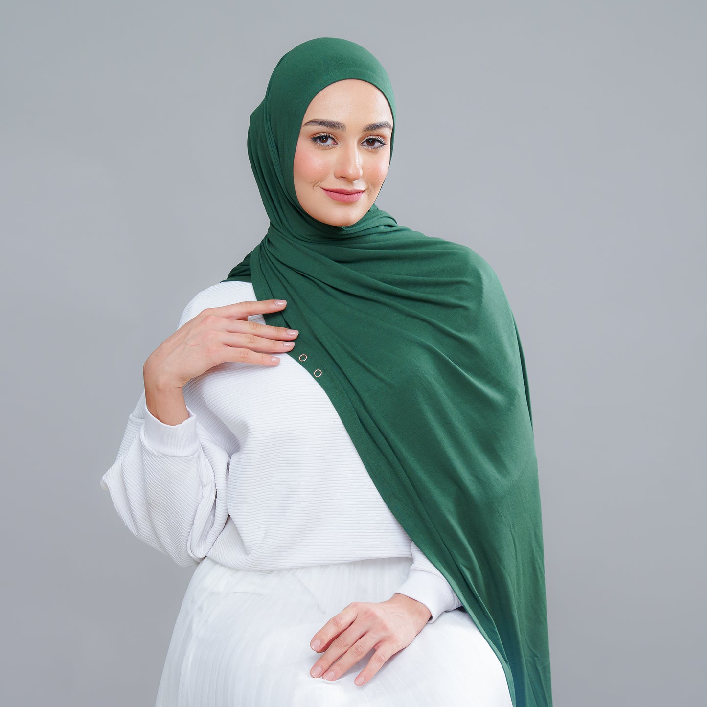 Calla Shawl in Emerald Green
