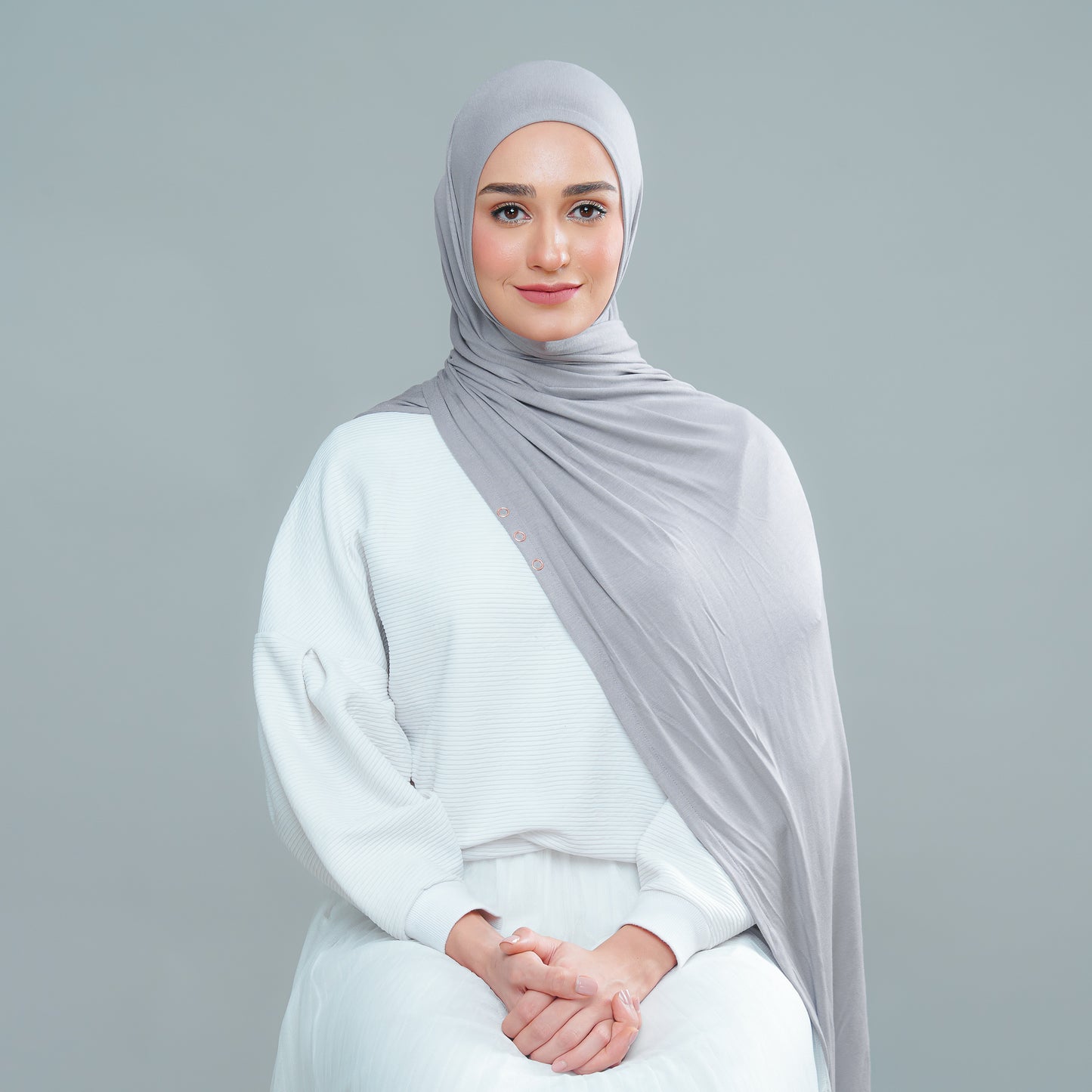 Calla Shawl in Smokey Grey