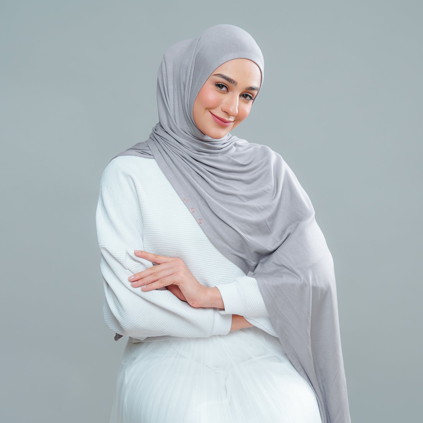Calla Shawl in Smokey Grey
