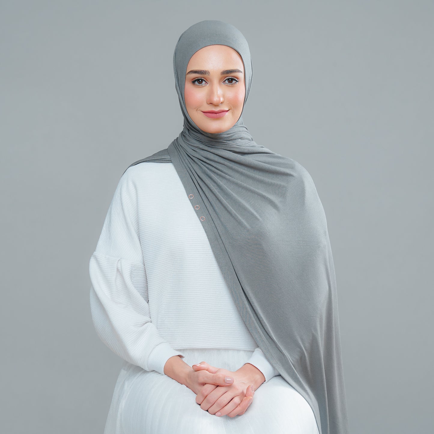 Calla Button Series in Army Grey