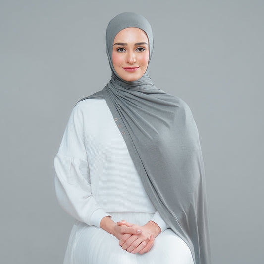 Calla Shawl in Army Grey