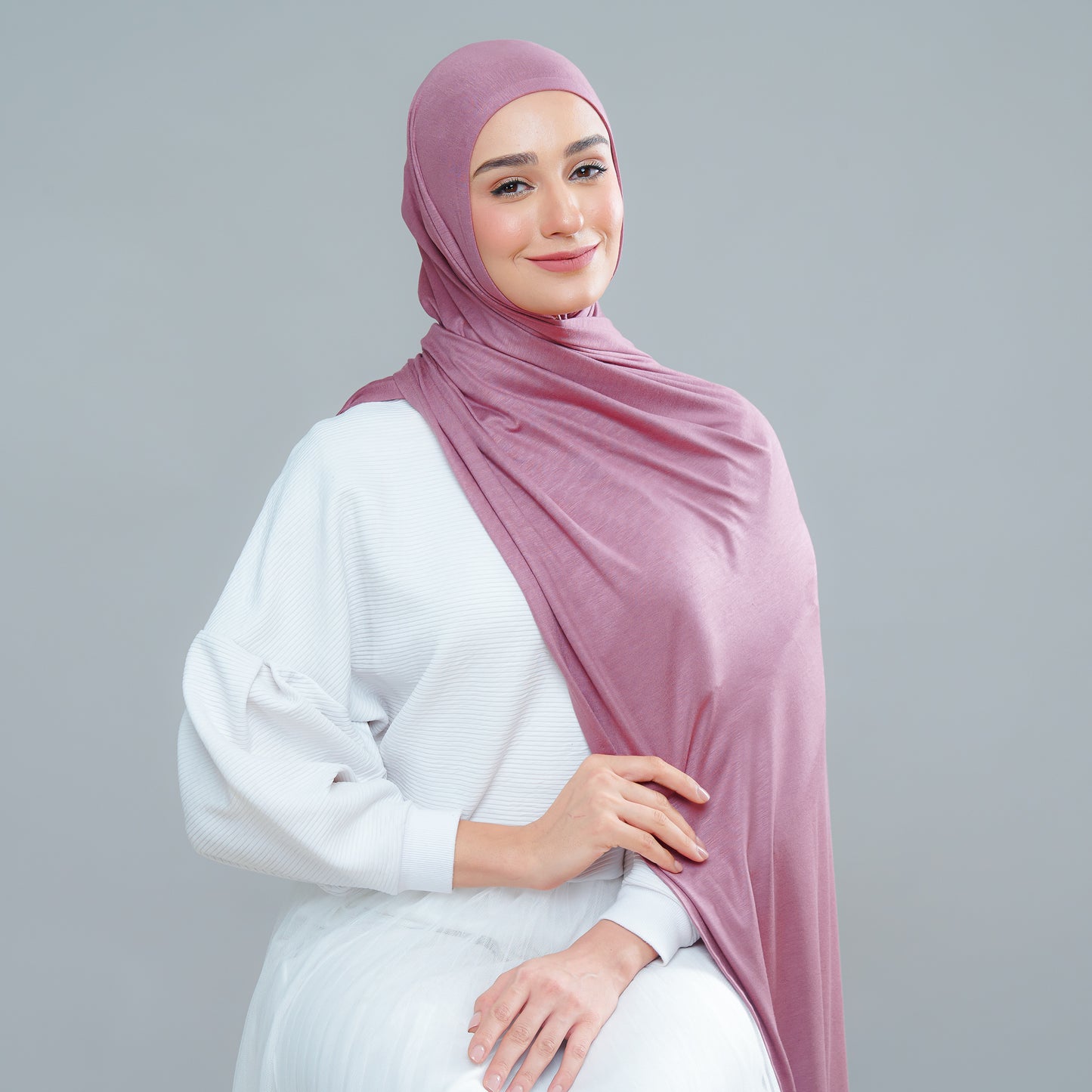 Calla Shawl in Sorbet Berry