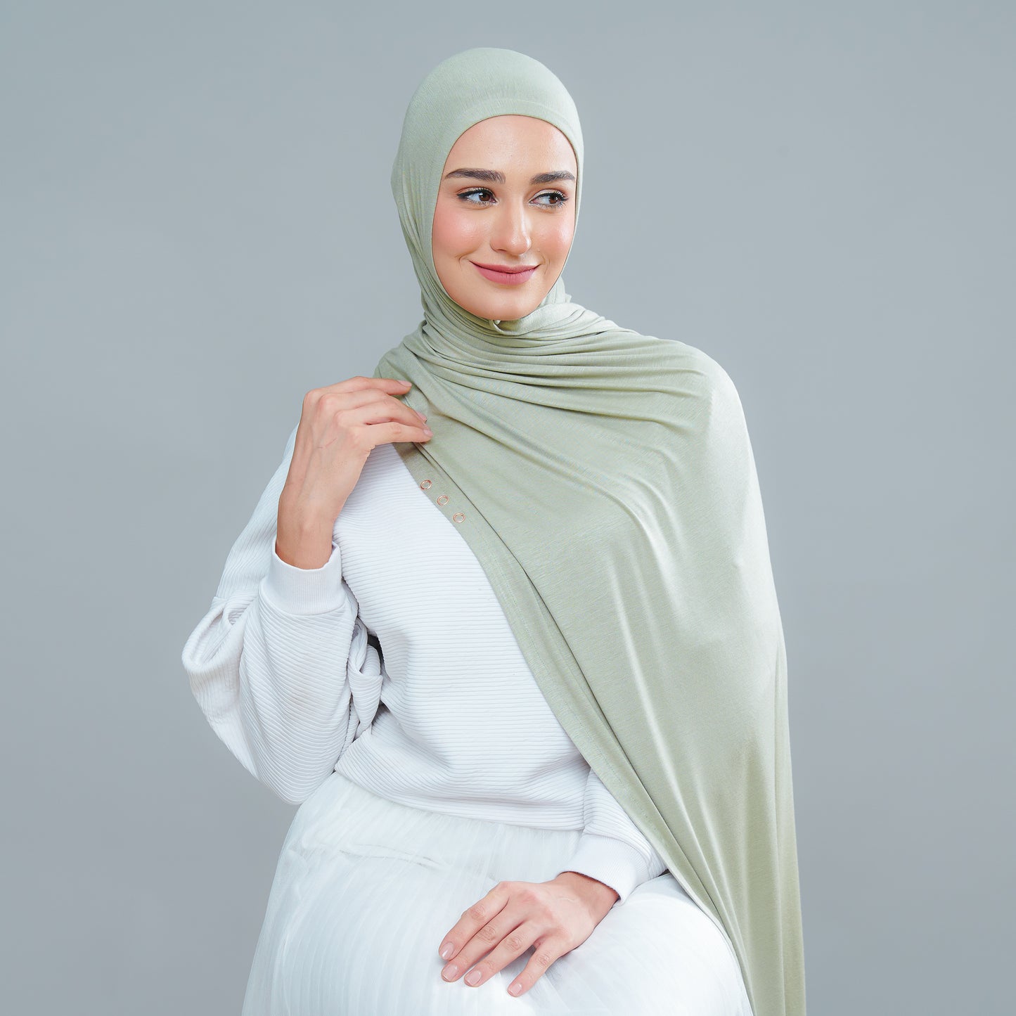 Calla Shawl in Soft Green