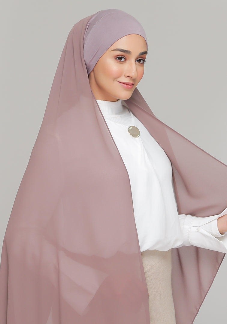 Tie-Back Chiffon Gabana in Espresso