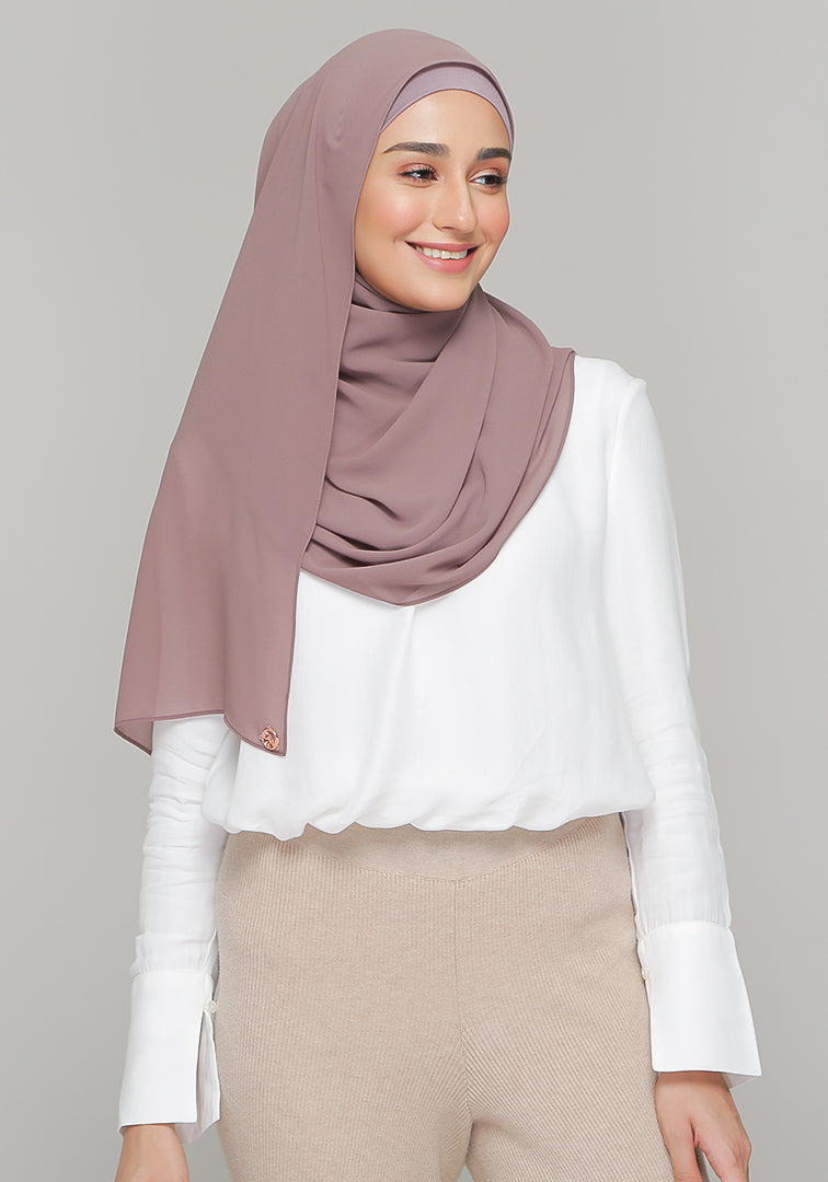 Tie-Back Chiffon Gabana in Espresso