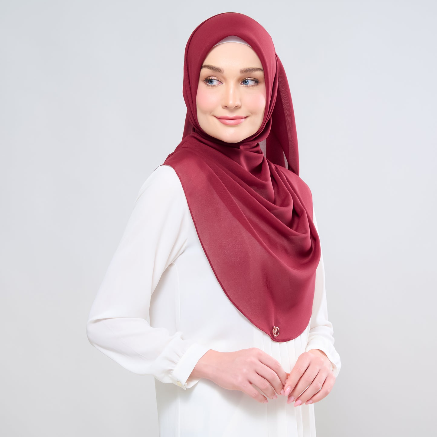 Hayfa Bawal Curve 48 in Maroon
