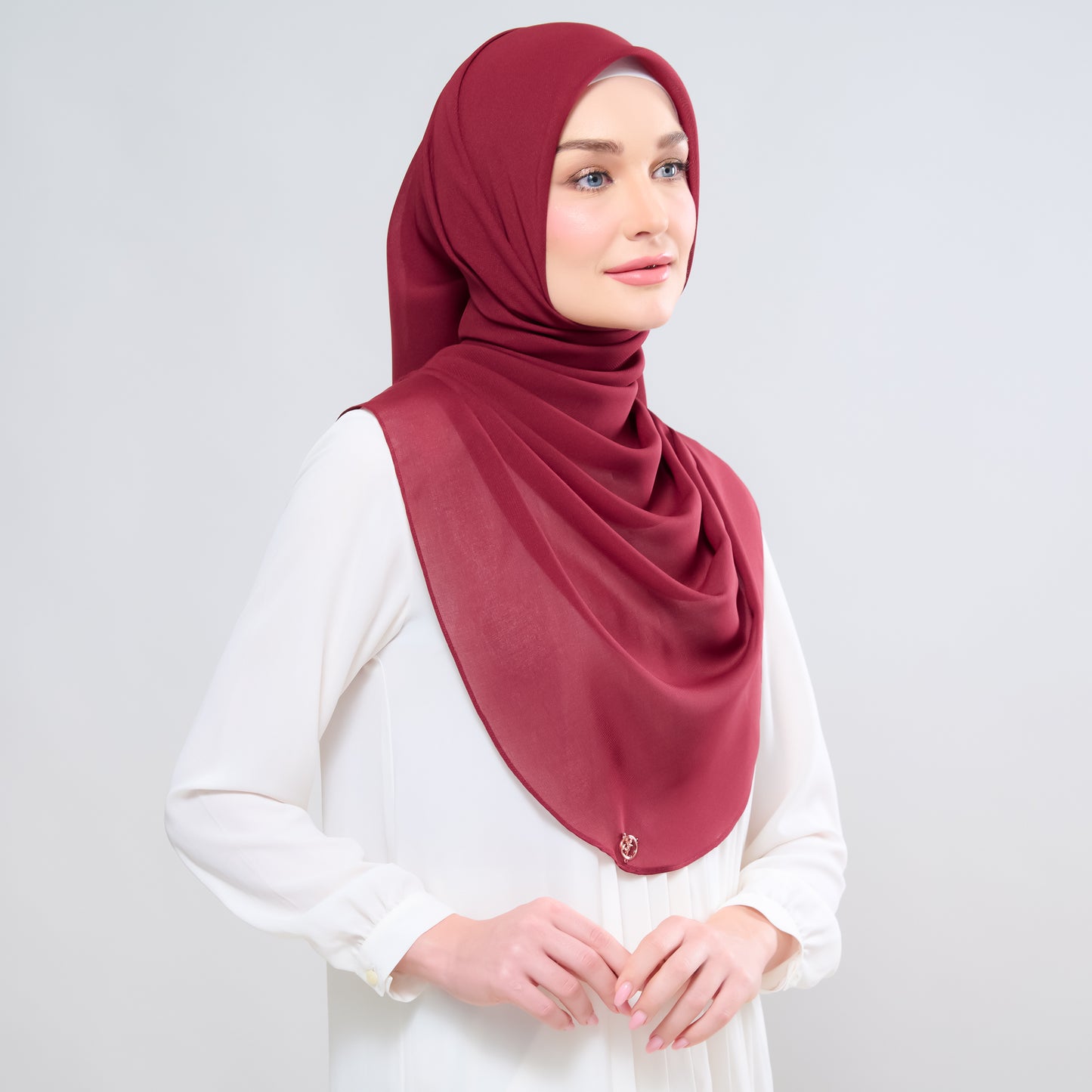 Hayfa Bawal Curve 48 in Maroon