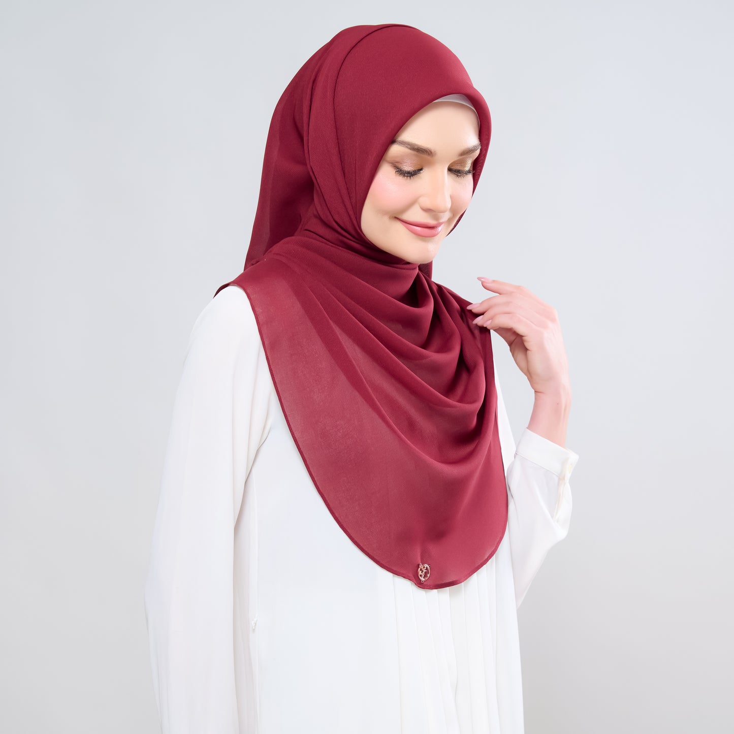Hayfa Bawal Curve 48 in Maroon