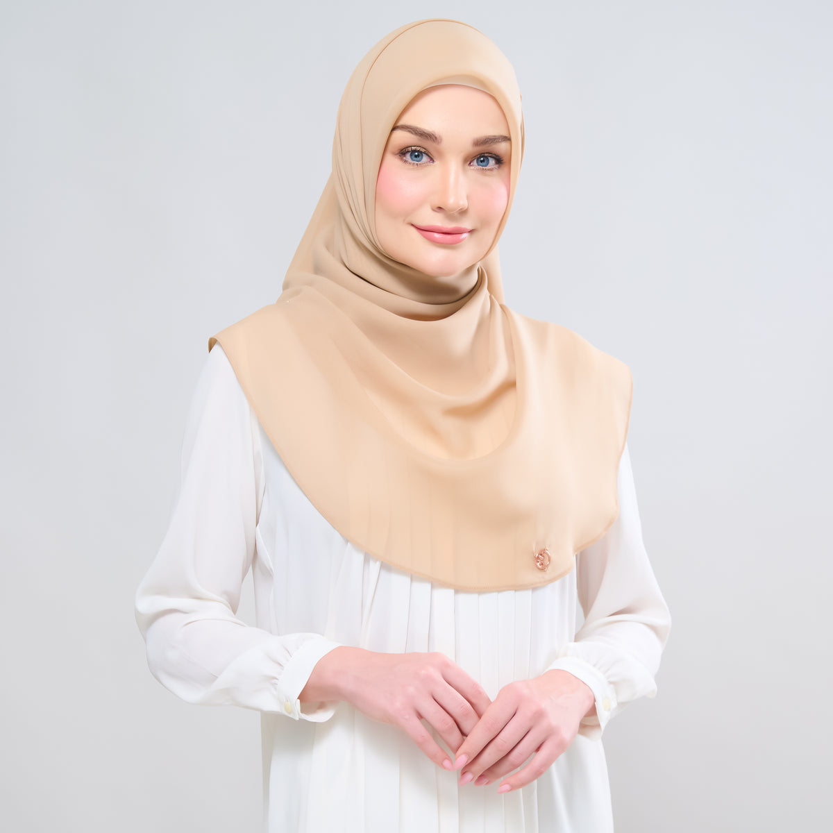 Hayfa Bawal Curve 48 in Light Latte
