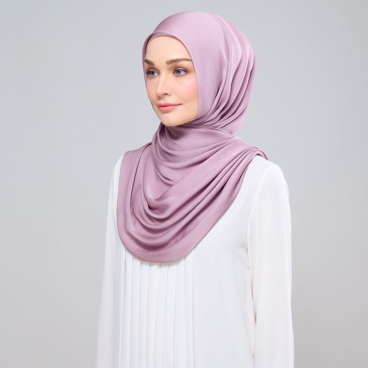 Scarlet Silk Shawl in Light Orchid