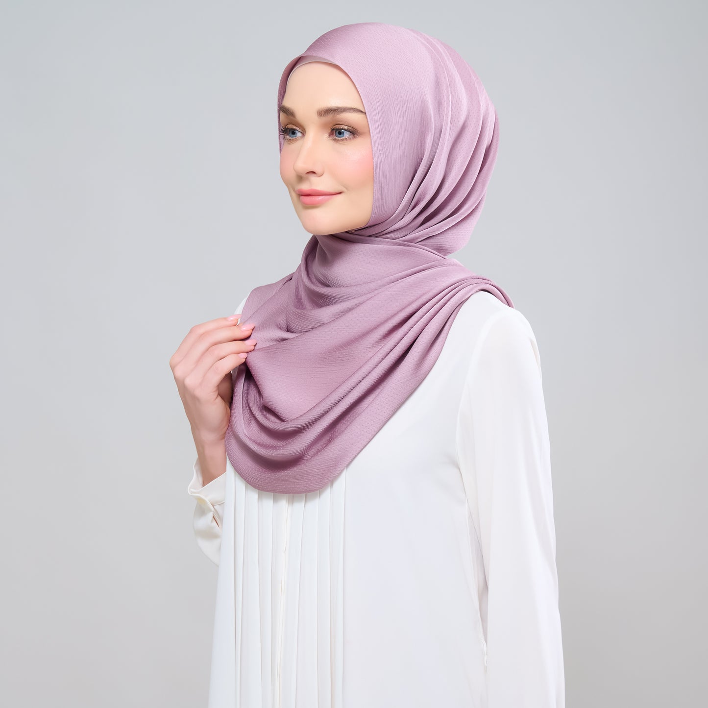 Scarlet Silk Shawl in Light Orchid