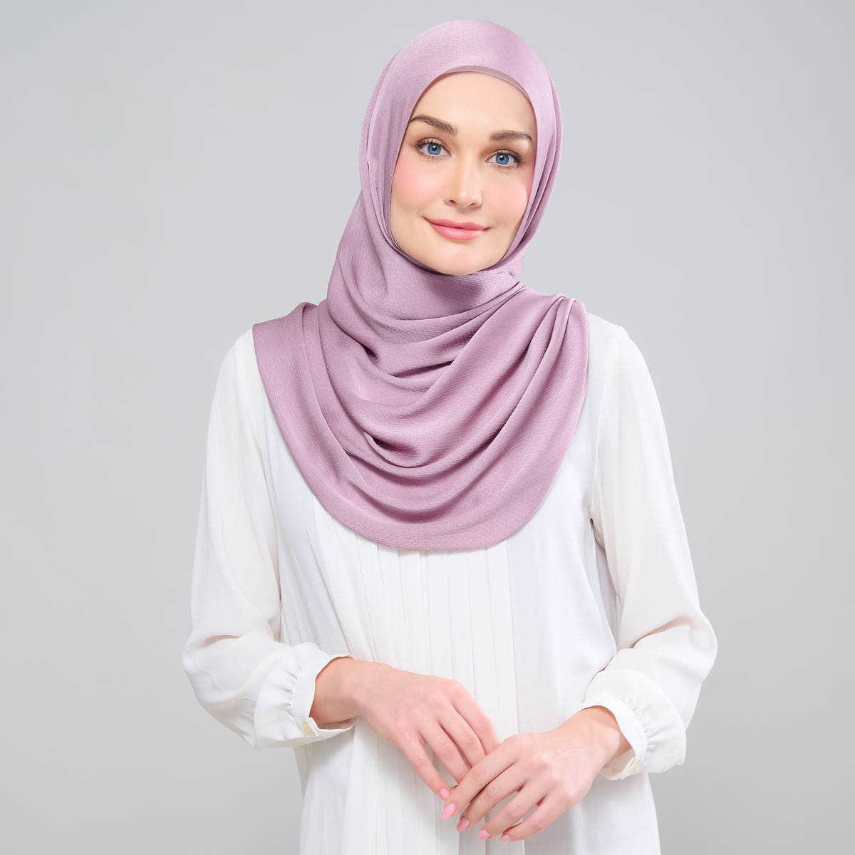 Scarlet Silk Shawl in Light Orchid