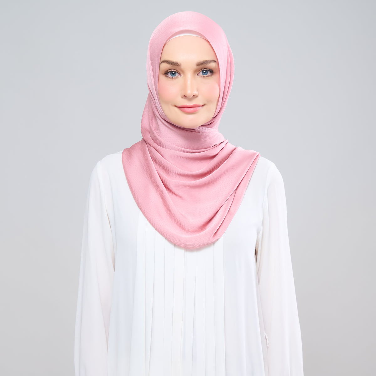 Scarlet Silk Shawl in Dusty Pink
