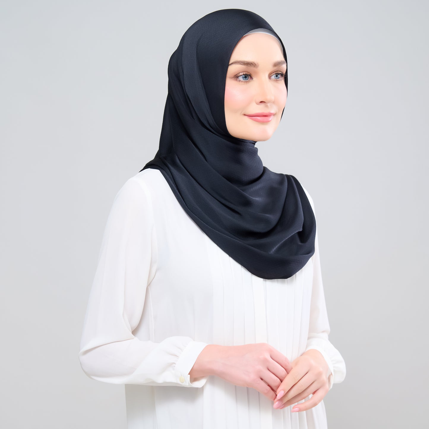 Scarlet Silk Shawl in Black