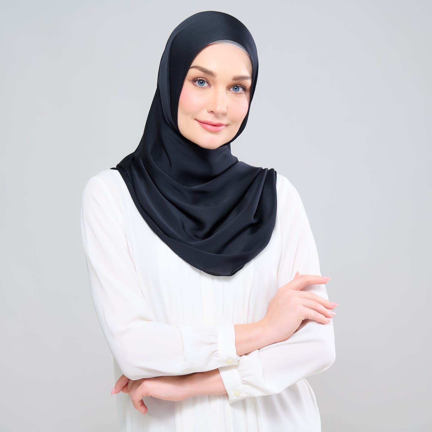 Scarlet Silk Shawl in Black