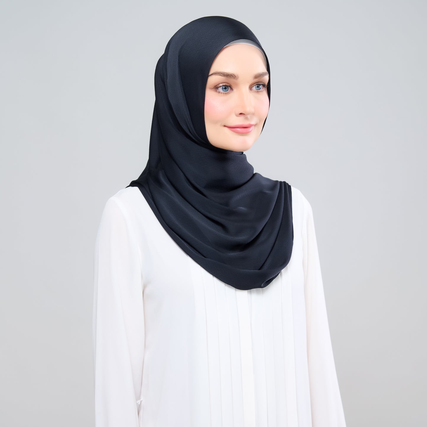 Scarlet Silk Shawl in Black